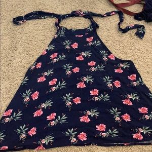 Open back halter top